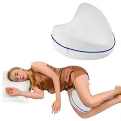 GENERICO - Almohada Cojin para Reposo de Piernas Rodillas Blanco