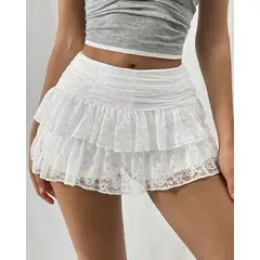 GENERICO - Mini Falda Short Encaje Boho