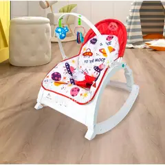 SM - SILLA MECEDORA VIBRADORA MUSICAL GRANDE ROJO