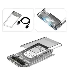 SEISA - Case Usb 3.0 Transparente Para Disco Duro 2.5 Sata Hdd Ssd
