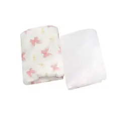 SESAMO - Sábanas Colecho Bajeras Bebé 100% Algodón Pack x2 Mariposas 86 cm x 48 cm