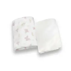 SESAMO - Sábanas para Colecho Bajeras Bebé 100% Algodón Mariposas x2
