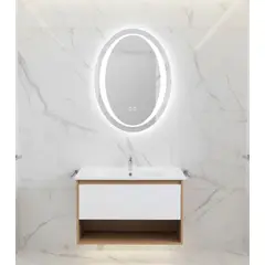 GENERICO - ESPEJO LED OVALADO LUZ TOTAL 60x80cm H-3054