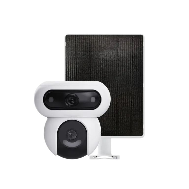 Cámara HB90 Dual Kit 4MP + 4MP 2lentes Audio 2vías Batería Panel Solar