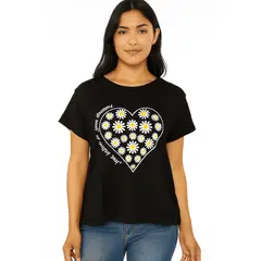 GENERICO - CAMISETA Corazon de girasoles