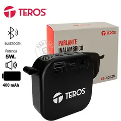 TEROS - Parlante TE-6032N Bluetooth 5W Negro Radio FM USB Micro SD