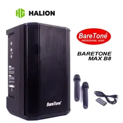 HALION - Parlante BARETONE MAX-B8 Con Bateria 100W Luces Led