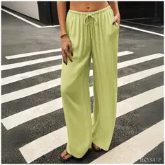 ROSUE - Pantalón Holgado Fresco Mujer Viena