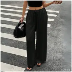 ROSUE - Pantalón Holgado Fresco Mujer Viena