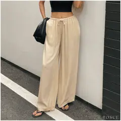 ROSUE - Pantalón Holgado Fresco Mujer Viena