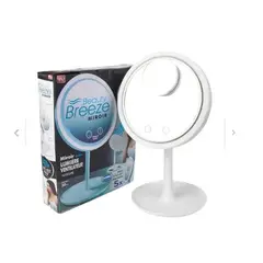 GENERICO - Espejo 3 en 1 maquillaje led + ventilador y un espejo de aumento x5