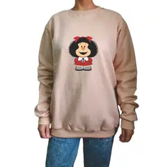 GENERICO - Polera Mujer Diseño Mafalda - Beige