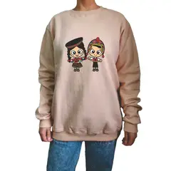 GENERICO - Polera Mujer Diseño cholitos - Beige