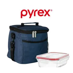 PYREX - LONCHERA TERMICA EJECUTIVO AZUL CON 1 REFRACTARIO DE 650ML