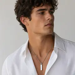 GENERICO - Cadena Nome para Hombre en Acero Inoxidable