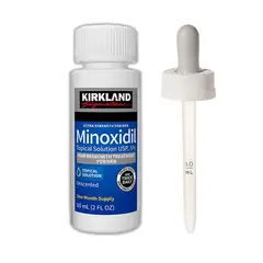 KIRKLAND - Minoxidil 5% Aumento Cabello y Barba Hombre Mujer con Gotero