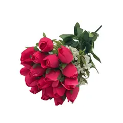 FLORIPA - Bouquet de 18 Botones de Rosas Artificiales de 40cm BG418023-PK FLORIPASTORE