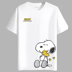 GENERICO - Polos Algodon Flor Snoop Blanco - Tallas 6 hasta XL