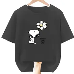 GENERICO - Polos Algodon Flor Snoo Negro - Tallas desde 6 hasta XL