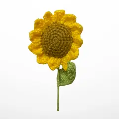 VI REGALANDO AMOR - Girasol tejido en lana - Flores amarillas