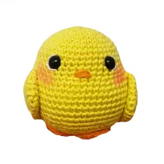 GENERICO - Pollitos tejidos - Peluche flores amarillas