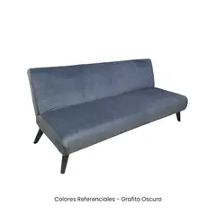 VIURE - 1 Funda Nacional de Terciopelo para Futón - Grafito Oscuro