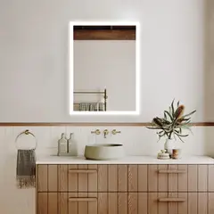 GENERICO - ESPEJO LED RECTÁNGULAR LUZ COMPLETA 60x80cm H-1014