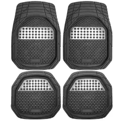 GENERICO - Tapetes Para Auto Universales Metalizado Juego De 5 Piezas