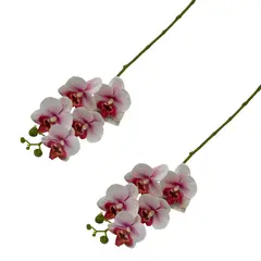 FLORIPA - Set de 2 Varas de Orquidea Artificial de 49cm BG410086-BLR FLORIPASTORE