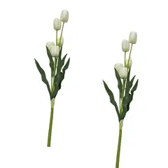FLORIPA - Set de 2 Varas de 5 Tulipanes Artificiales de 70cm BG310018V-BL FLORIPASTORE