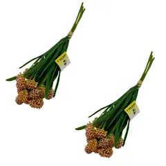 FLORIPA - Set de 2 Bouquets de Flor de Ajo de 36cm BG403015-BE FLORIPASTORE