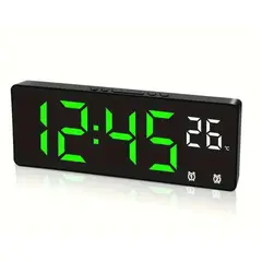 GENERICO - Reloj de mesa digital con sensor de temperatura - verde