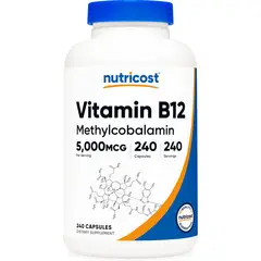 NUTRICOST - Vitamina B12 5000 mcg 240 capsulas