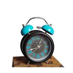 GENERICO - Reloj Despertador Campana - decora habitación de niños en celeste