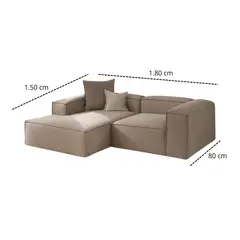 GENERICO - Sofá Seccional Estambul - 2 piezas color Camel