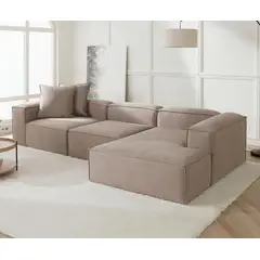 GENERICO - Sofá Seccional Estambul Full - 3 piezas color Camel