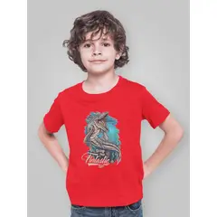 GENERICO - Polo de Dinosaurios Mosasaurio Camiseta para Niños Algodon Rojo
