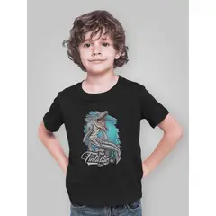GENERICO - Camiseta de Dinosaurios Mosasaurio Polo para Niños Algodon Negro
