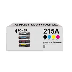 GENERICO - Kit 4 Tóner Compatibles 215A Negro Magenta Cian Amarillo