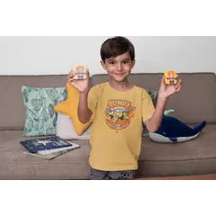 GENERICO - Camiseta de Dinosaurio Bumpy Polo para Niños Algodon Canela