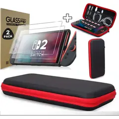 GENERICO - Estuche Protector Funda de Nintendo Switch 2 CASE + 02 MICAs DE VIDRIO