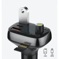 LDNIO - Transmisor Bluetooth Auto USB FM Carga Rápida Tipo C Micro SD