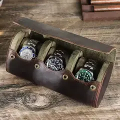 GENERICO - Watch Roll Cuero 3 Ranuras