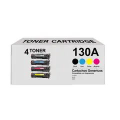 GENERICO - Kit 4 Tóner Compatibles 130A Negro Magenta Cian Amarillo