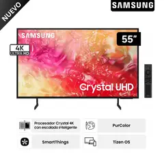 SAMSUNG - Televisor de 55" Smart Tv 4K UHD Tizen OS 2024 55DU7000