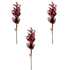 FLORIPA - Set de 3 Bouquets Navideños con Brillo de 40cm FG20-RJ FLORIPASTORE