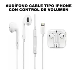 GENERICO - AUDÍFONO CABLE TIPO IPHONE CON CONTROL DE VOLUMEN