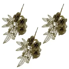 FLORIPA - Set de 3 Picks Navideños con Brillo de 36cm FG26-DO FLORIPASTORE