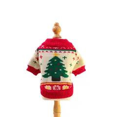 BLWOENS - Chaleco de Navidad para perro -Árbol de navidad - Rojo - XL