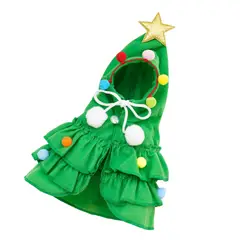 BLWOENS - Disfraz de árbol de Navidad para perros - Verde - M